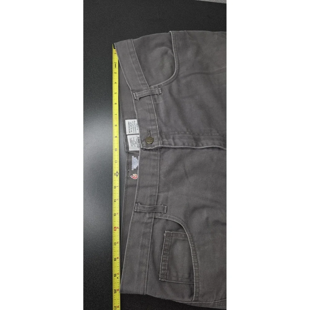 Lapco Men 40x34 Fire Resistant Reinforced Straight Cargo Work Pants Gray Pockets